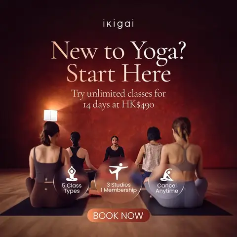ikigai: 14-day unlimited yoga classes starter program for HK$490
