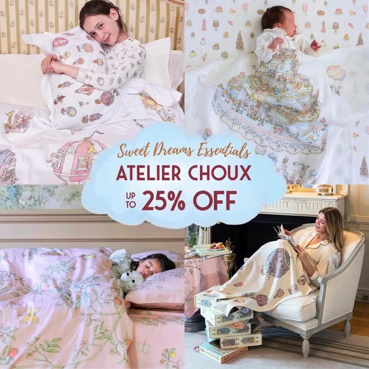 Selected Atelier Choux products from 25% off; tiered discount on multiples.
