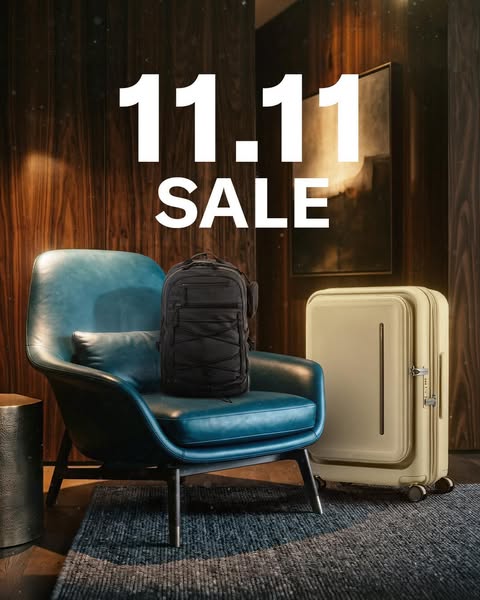 Selected luggage from HK$1,111 during 11.11 Mega Sale.