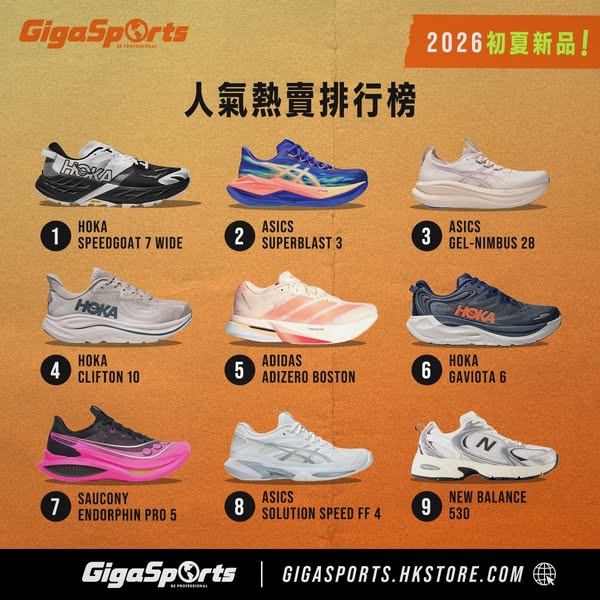 GigaSports: Spend HKD 900 or more and get HKD 50 off with code APR50
