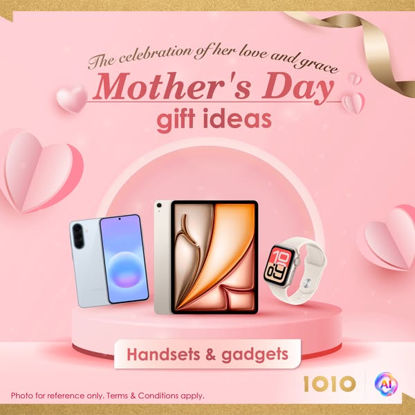 1010: Mother's Day discounts up to HKD 400 on AI phones plus free data transfer…