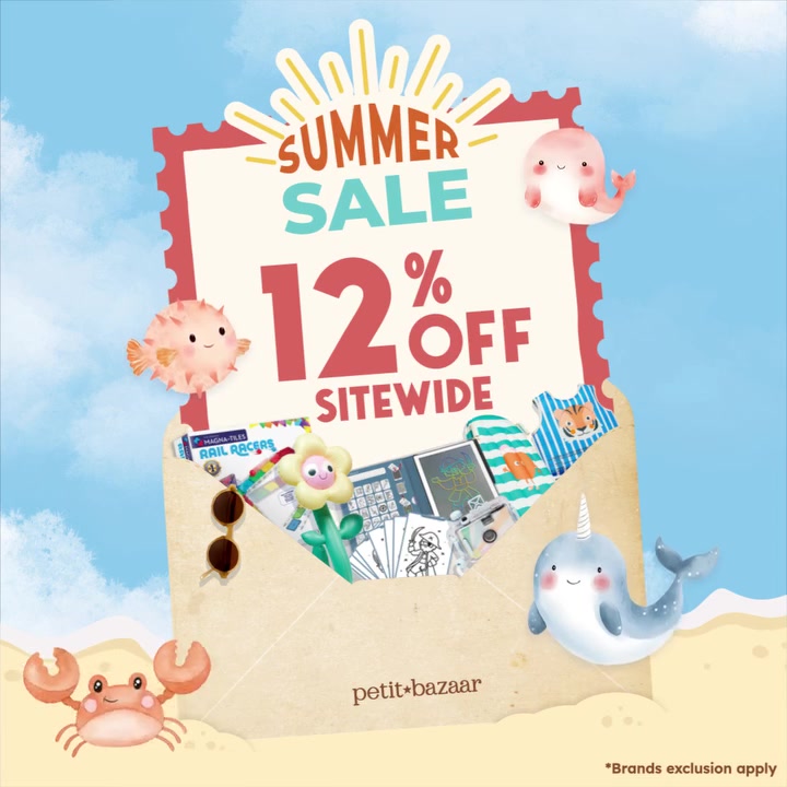 Petit Bazaar — Storewide 12% off summer sale on toys, home goods, and outdoor equipment.