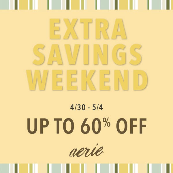 aerie: Up to 60% off sitewide with extra discounts on multiple purchases