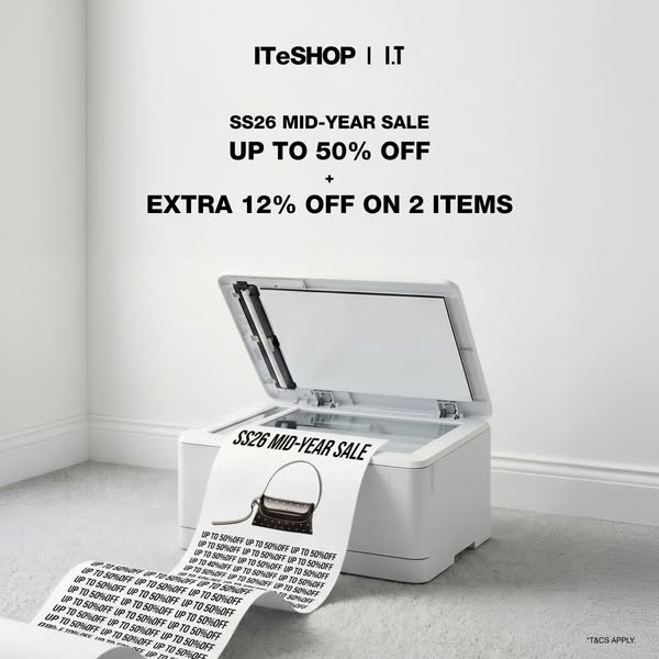 ITeSHOP: Up to 50% off SS26 collection plus extra 12% off on 2 selected items