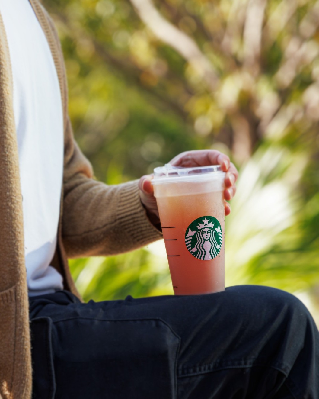 starbucks — Bring your own reusable cup for $4 off any handcrafted beverage, or borrow a Starbucks cup for free upsize in-store or $4 off via mobile order.