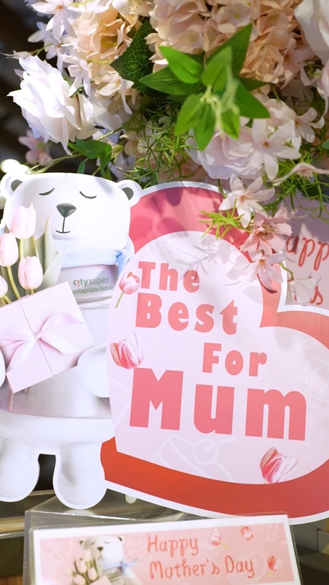 City'Super — Multiple Mother's Day promotions including discounts on wine, caviar, cheese, and free gift with purchase at city'super stores.