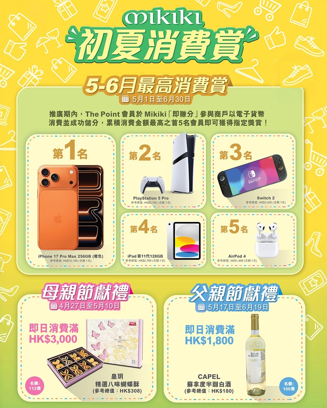 Mikiki: Spend and accumulate points at Mikiki to win prizes including iPhone 17 Pro…