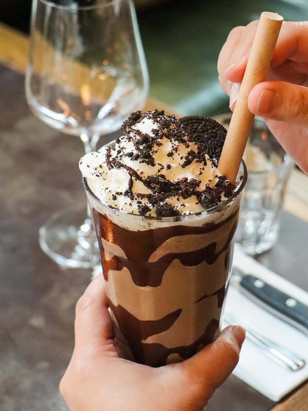 feather & bone — Free espresso shot with purchase of new Cookies & Cream Swirl drink at all FAB locations.