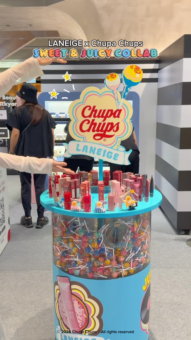 laneige — Buy LANEIGE products: 1 item gets 1 exclusive Chupa Chups charm; 2 items get 2 charms plus free grab game for minis.