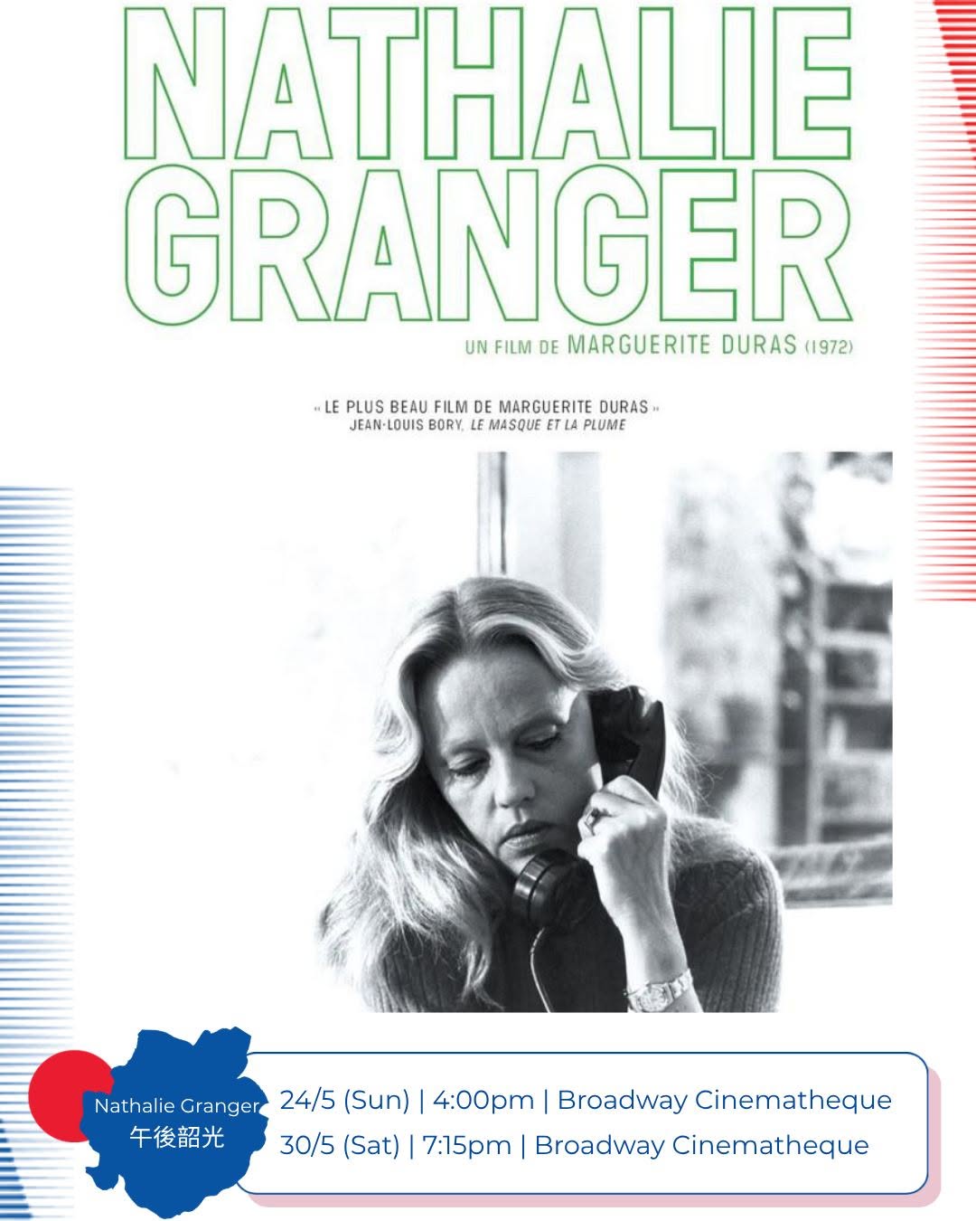 alliance francaise: AFHK membership card holders enjoy special discounts on French May film…