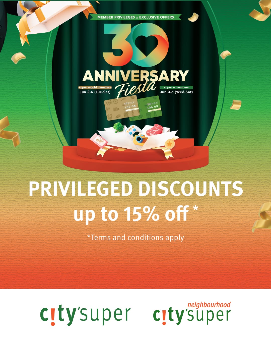 city'super: 30th Anniversary Fiesta sale with up to 20% off across food, wine, LOG-ON and…
