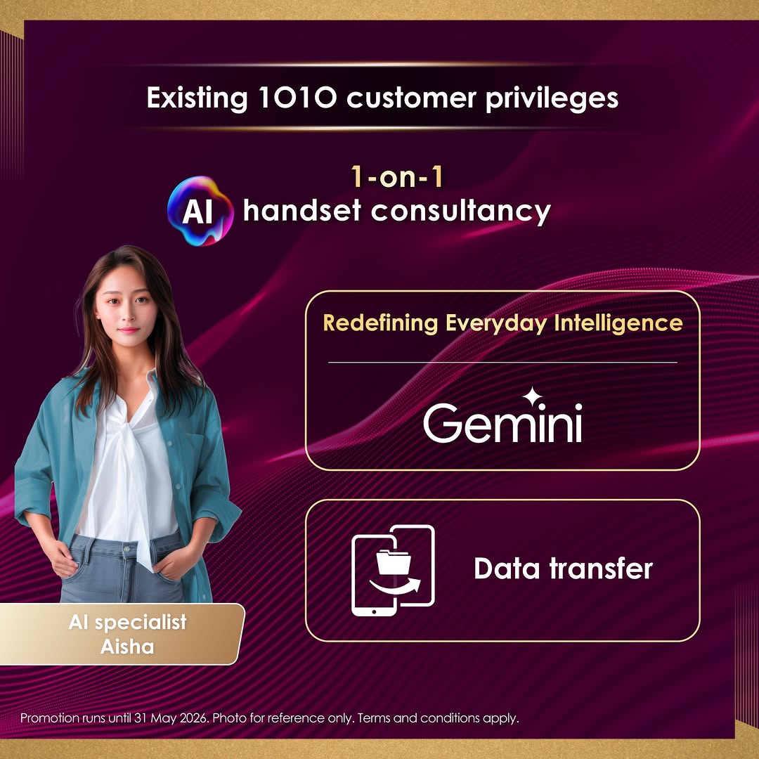 1010 — 1O1O customers purchasing Sony Xperia 1 VIII receive up to HK$1,500 discount, free AI phone advisor service, choice of HK$999 earbuds or HK$800 voucher, and free phone case.