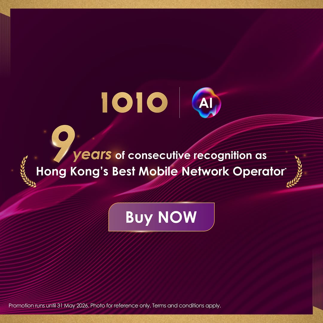 1010 — 1O1O customers purchasing Sony Xperia 1 VIII receive up to HK$1,500 discount, free AI phone advisor service, choice of HK$999 earbuds or HK$800 voucher, and free phone case.