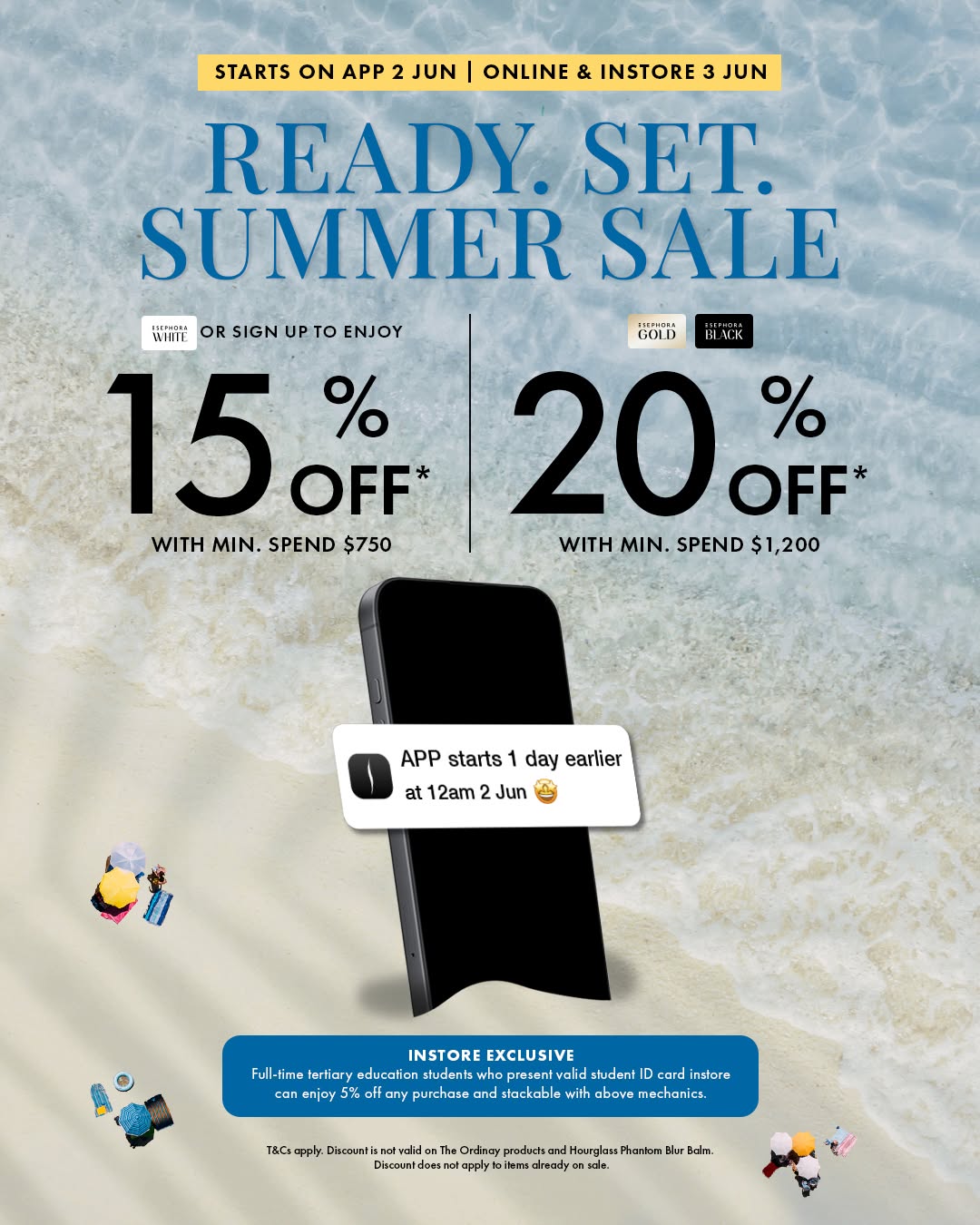 sephora: Summer sale with up to 20% off store-wide, up to 50% off selected items. Tiered…
