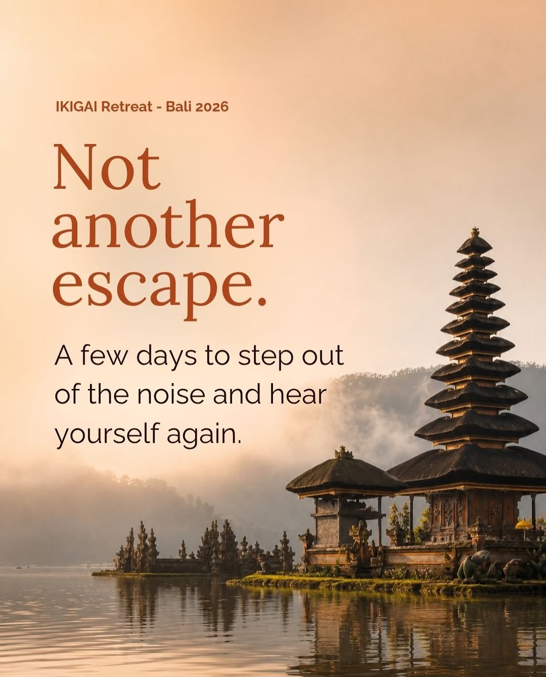 ikigai — Free live webinar with 3 exclusive bonuses for attendees. Bali retreat event October 1-5.
