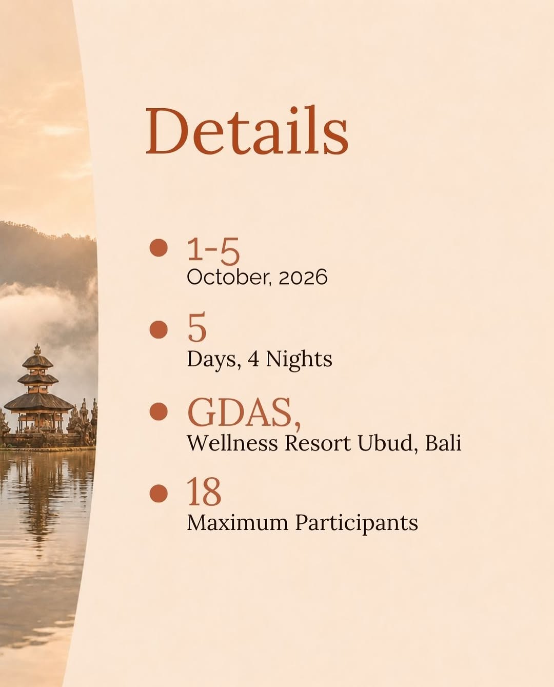 ikigai — Free live webinar with 3 exclusive bonuses for attendees. Bali retreat event October 1-5.