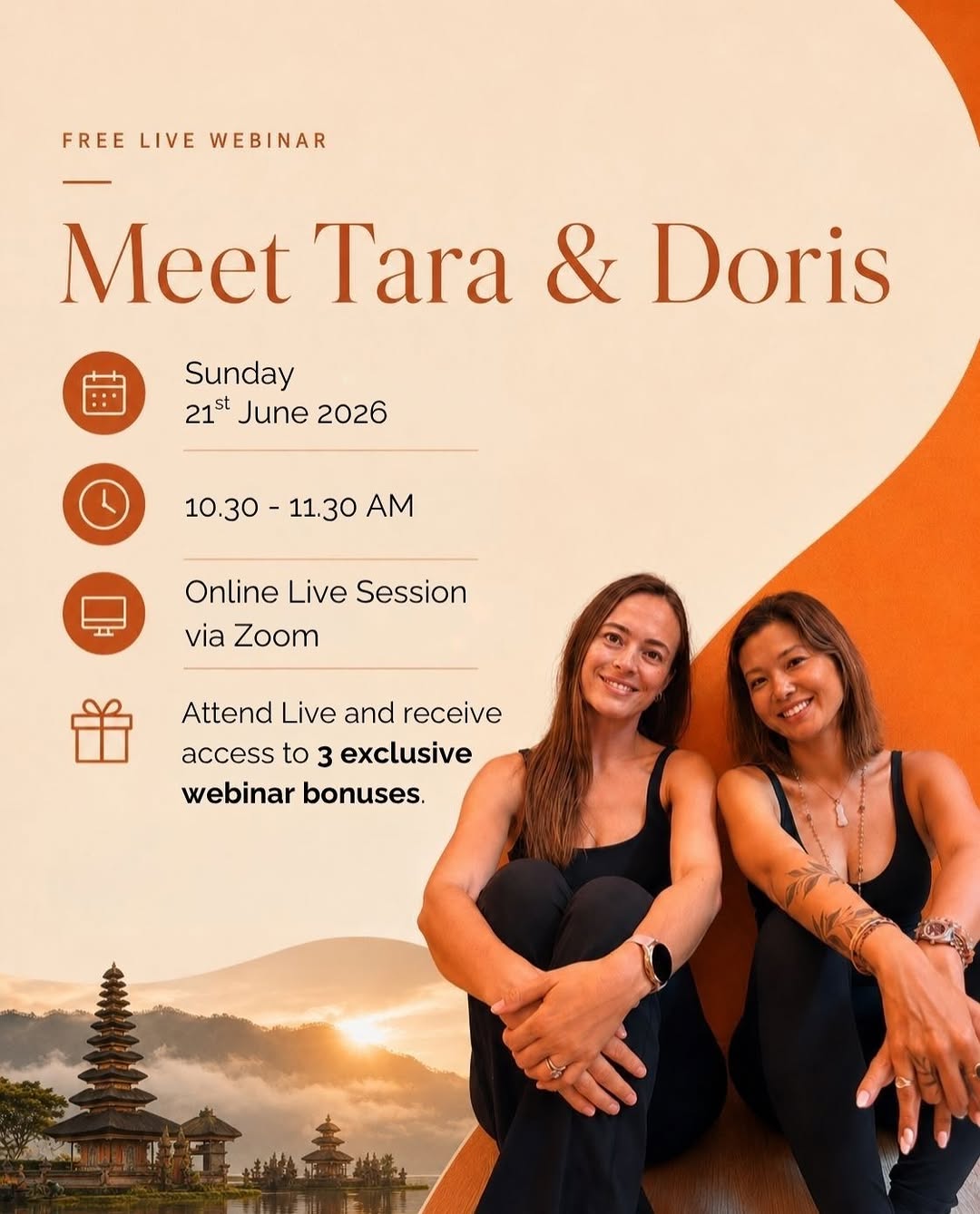 ikigai — Free live webinar with 3 exclusive bonuses for attendees. Bali retreat event October 1-5.