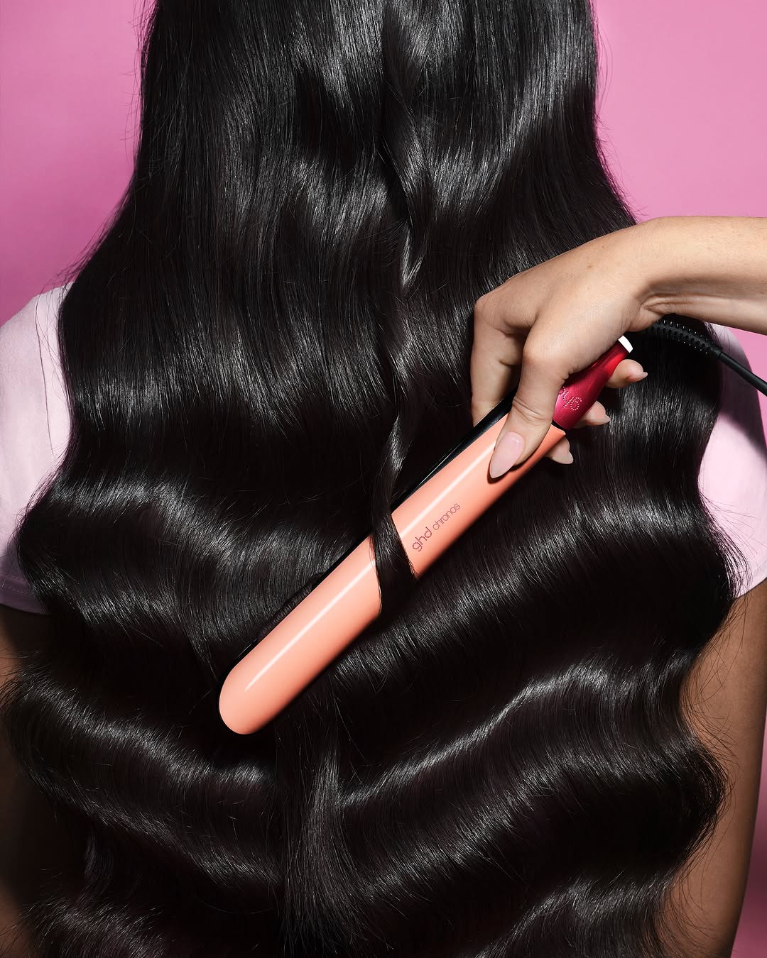 ghd: Limited-time summer travel styling discount on ghd Jelly Peach Chronos hair…