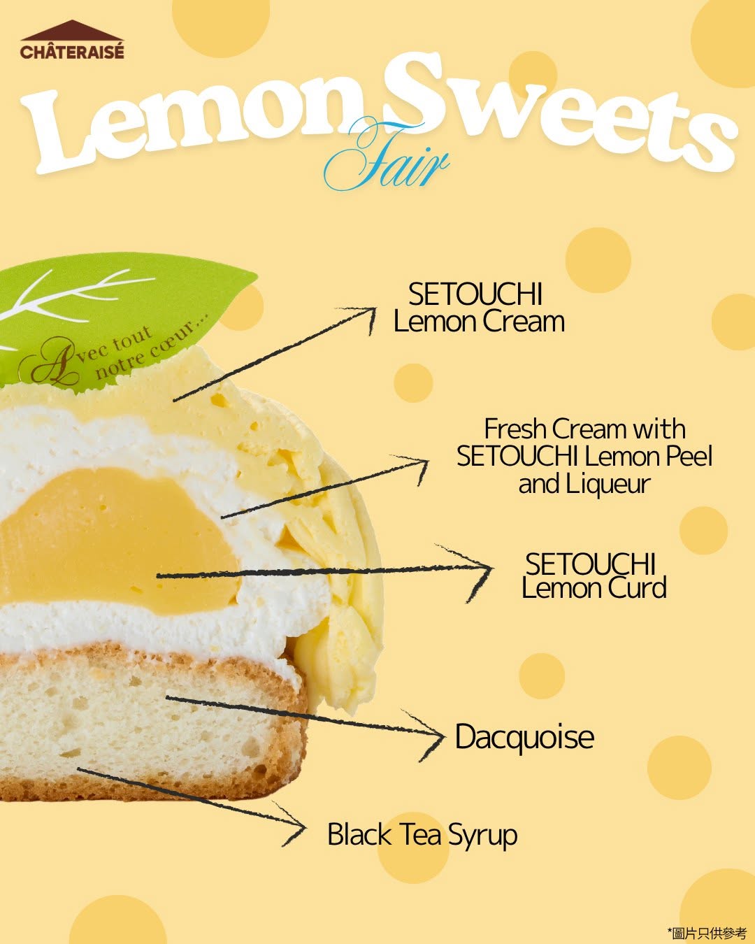 Chateraise Hong Kong — Limited-time Lemon Fair series featuring Setouchi lemon mont blanc and other lemon desserts from June 5–28. Member loyalty program available with app download.