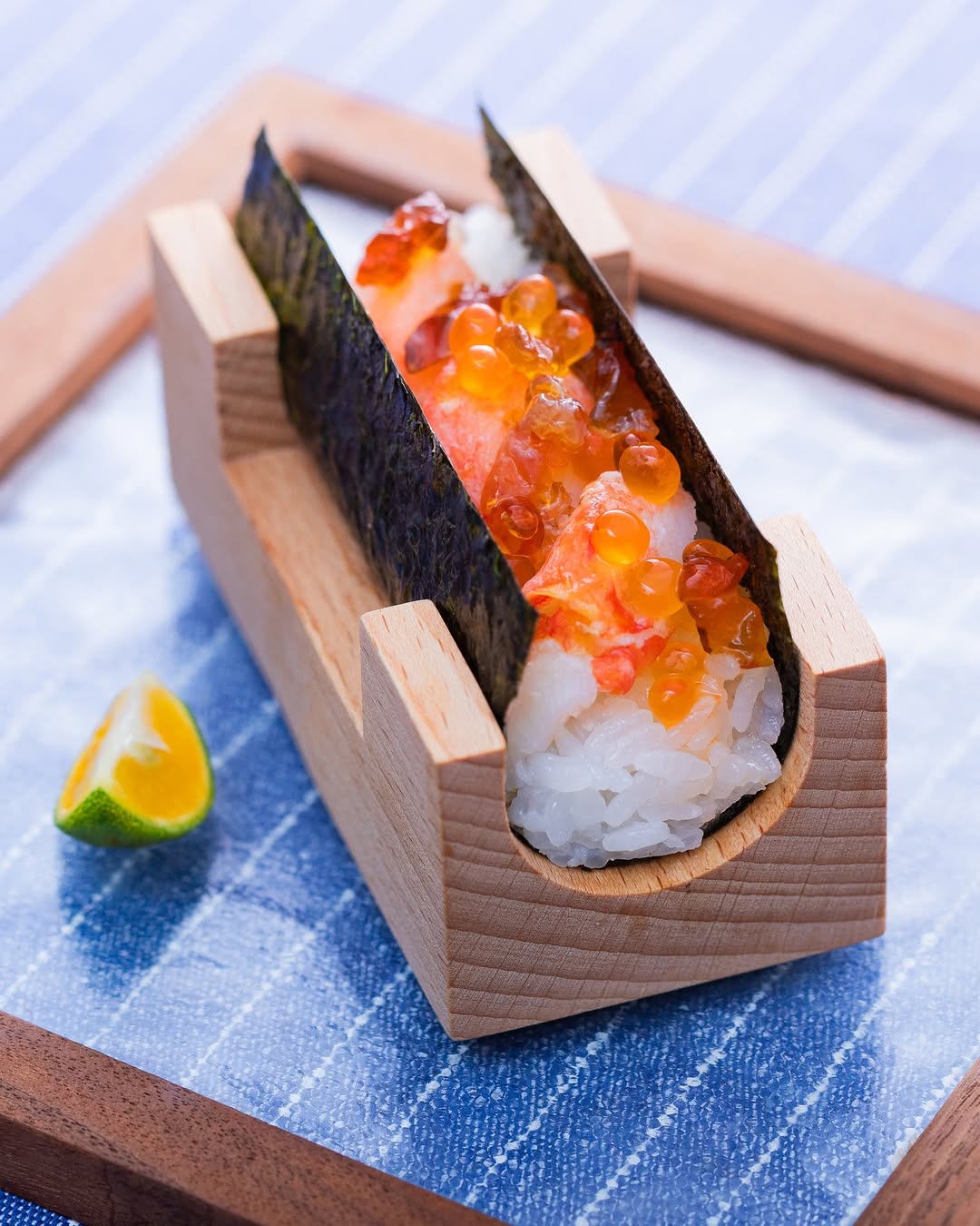 Genki Sushi: Summer limited-time crab hand roll featuring deep-sea red crab meat and salmon…