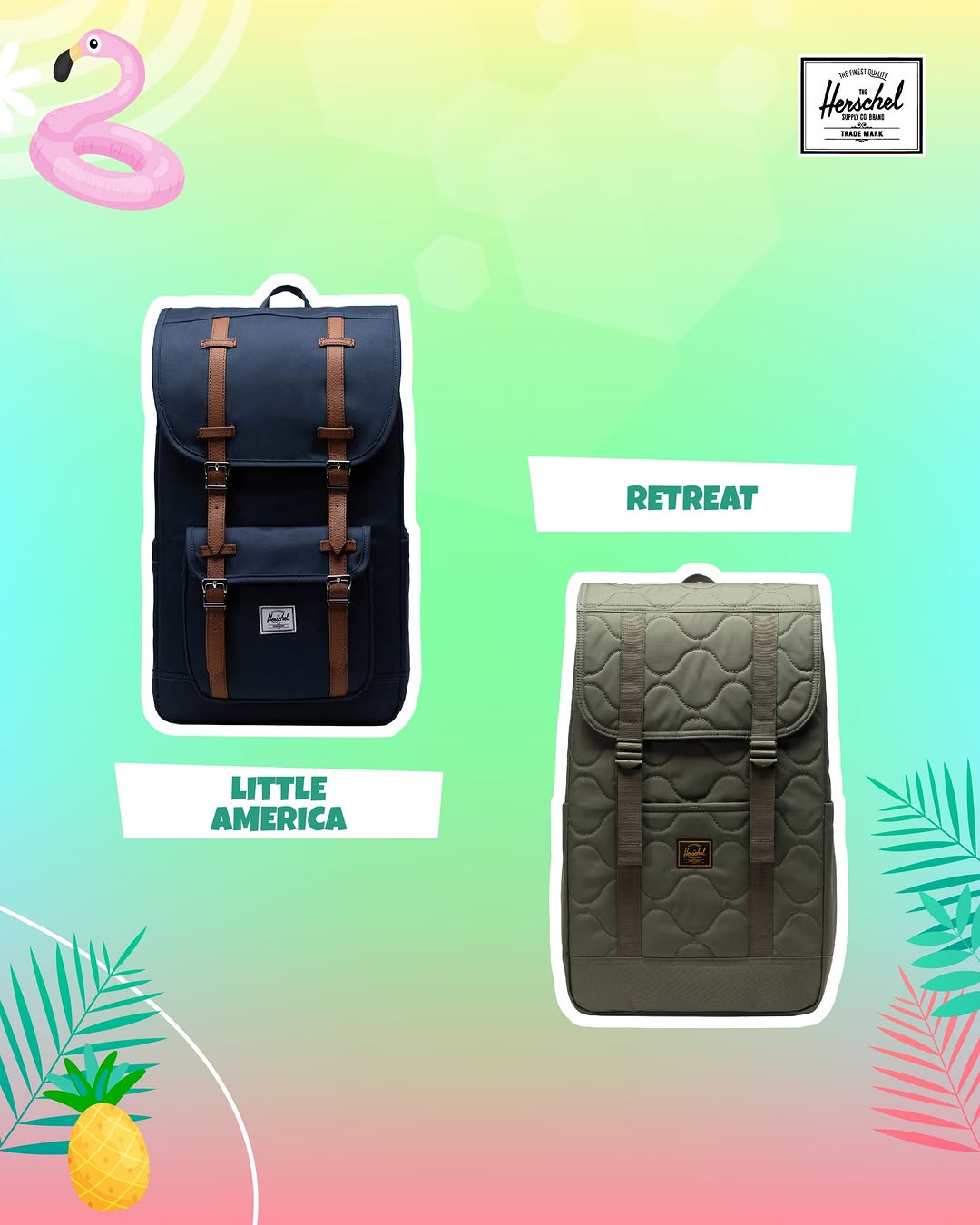 herschel — Get 25% off full-priced items at Herschel stores during summer sale from now until July 27, 2026.