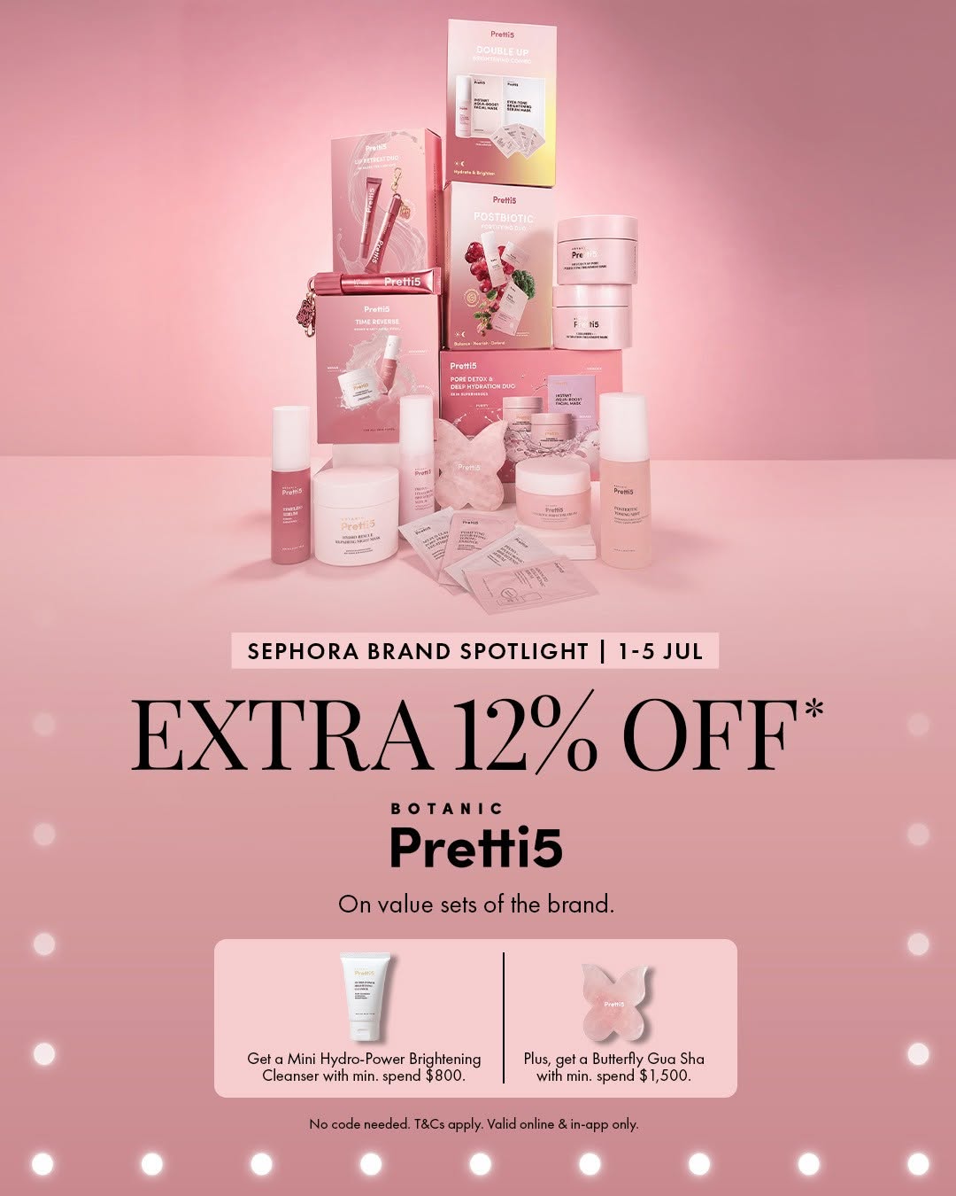 sephora: 12% off Pretti5 value sets. Free mini cleanser with HK$800+ spend, free Gua Sha…