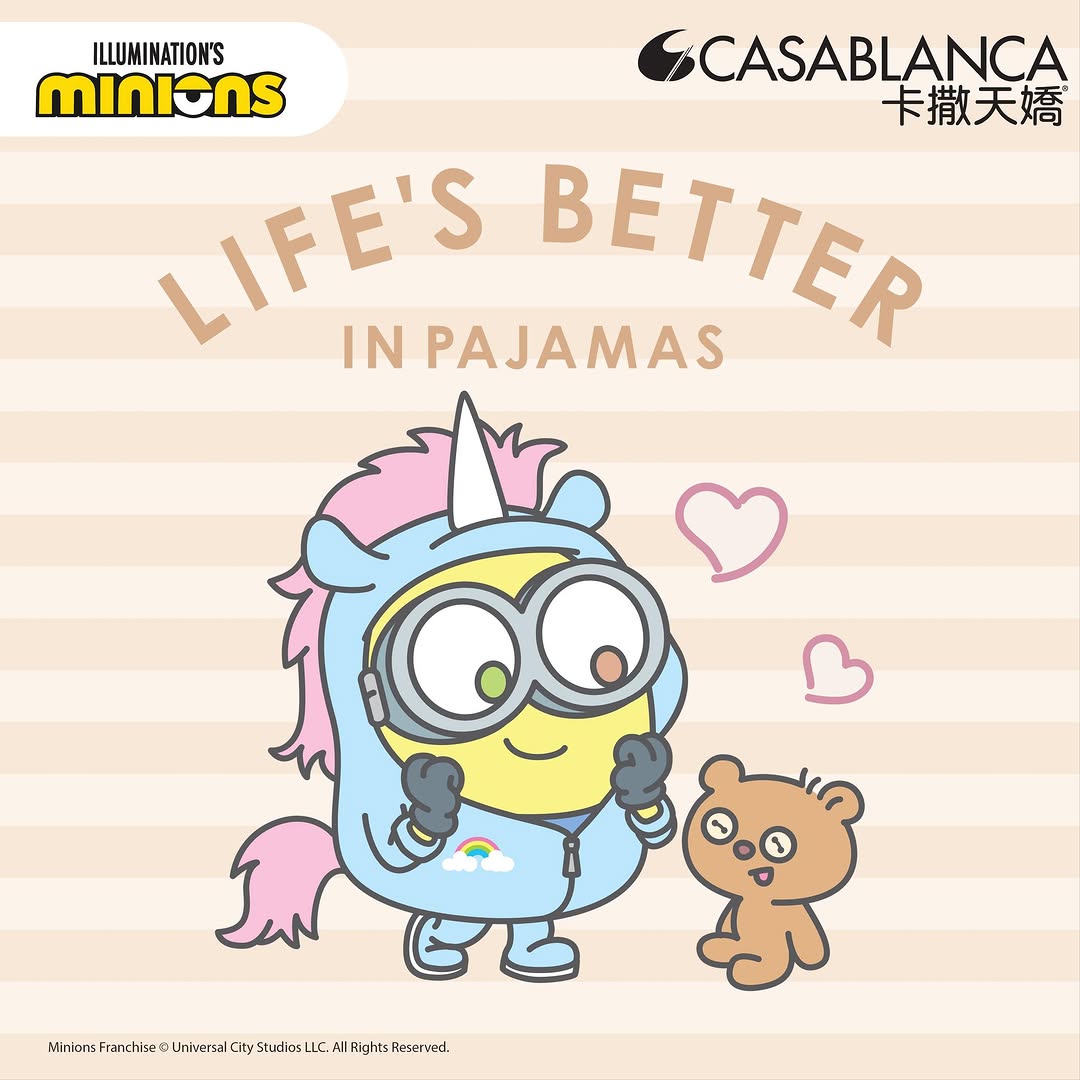 Casablanca HK — New Minions bedding collection launches at Casablanca. Cotton printed smart duvet cover sets from HK$499 and lightweight cooling quilts at HK$229.