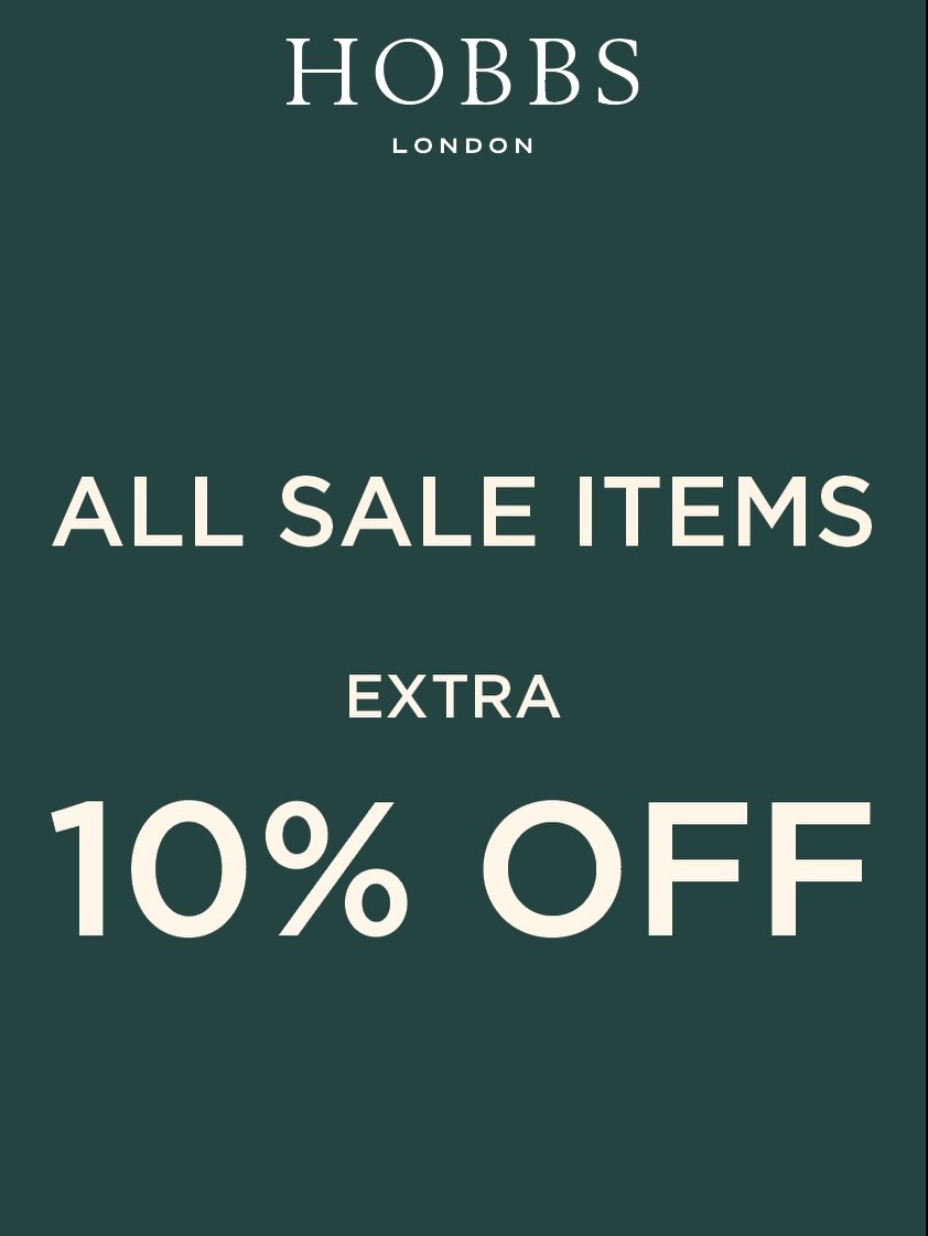 Hobbs: Extra 10% off all sale items at Hobbs London across multiple Hong Kong…