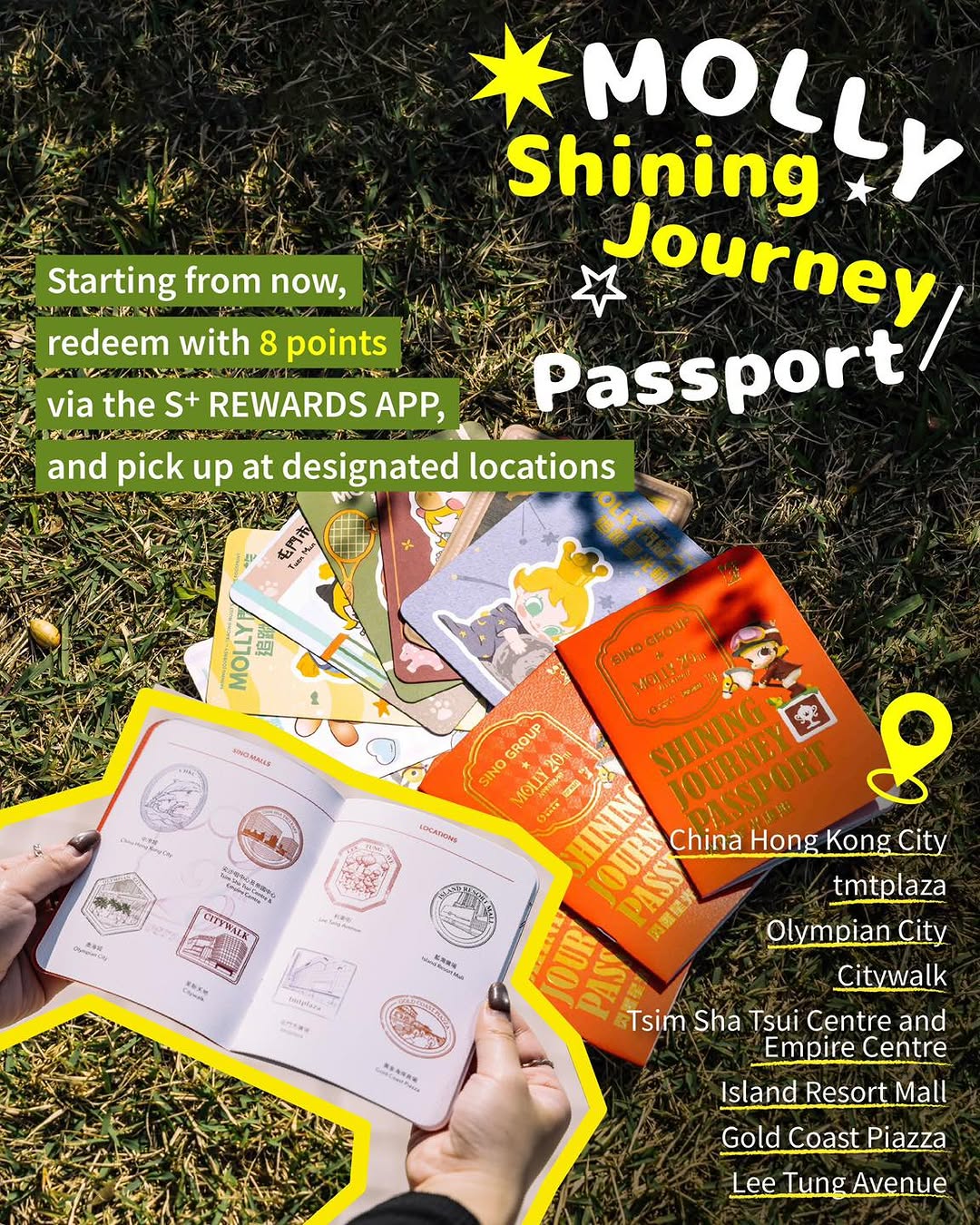 lee tung avenue: S+ REWARDS members redeem 8 points for a MOLLY Shining Journey Passport to…