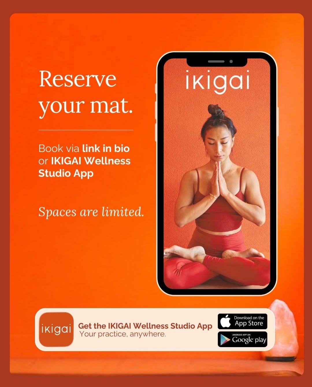 ikigai — Early bird pricing for arm balance workshop: HK$980 instead of HK$1,280 until 28 July.