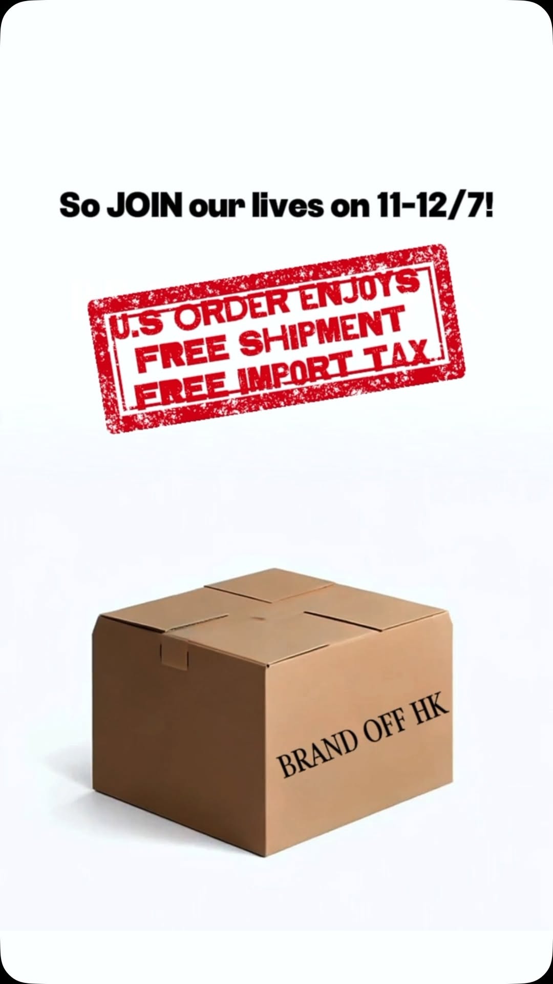 brand off — Up to 50% off discount with free shipping and no import tax on all U.S. orders.