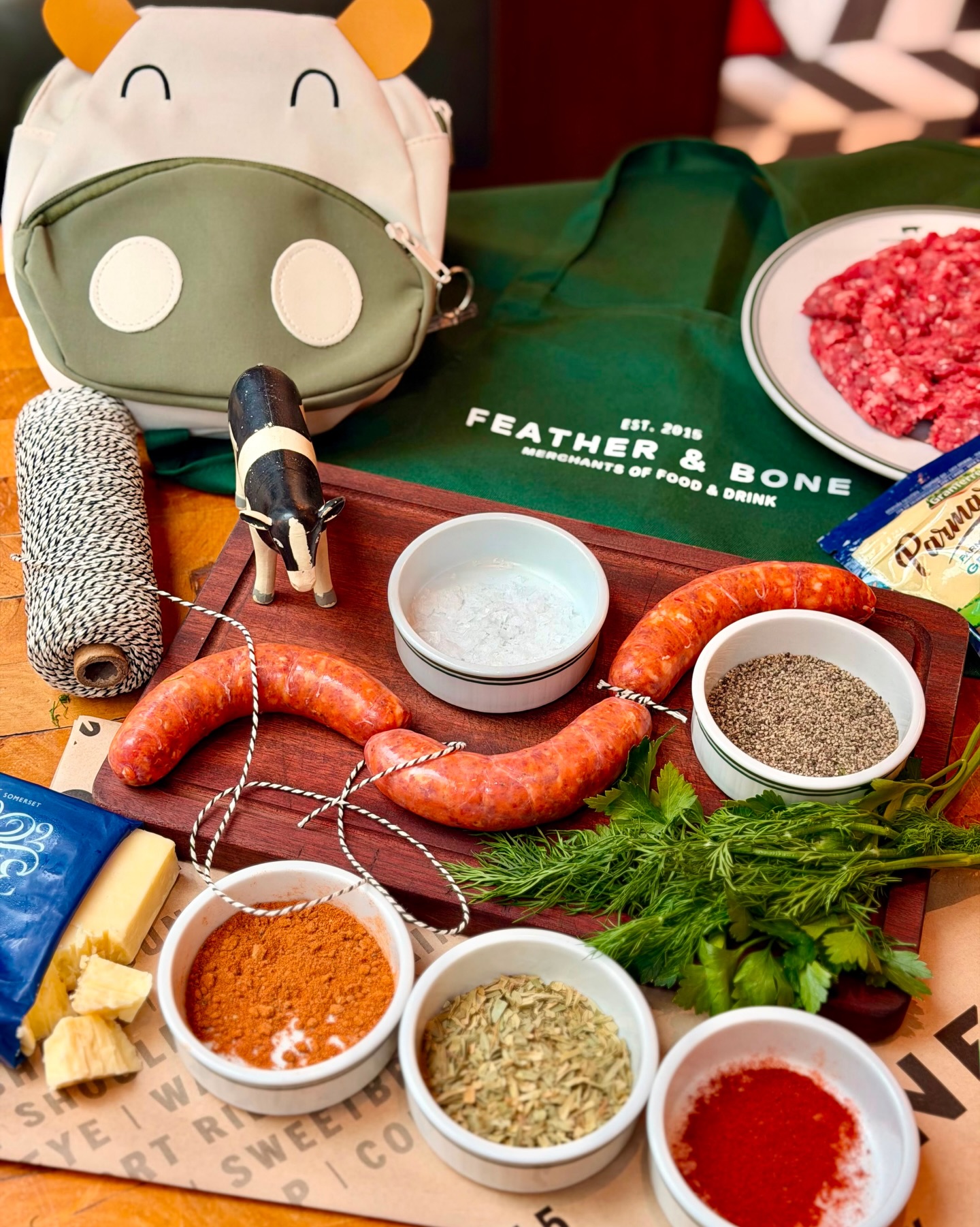 feather & bone — Book kids' sausage-making class for HK$498 (includes drink). First 20 sign-ups get free gift pack worth $200+ and free birthday meal voucher. Kids eat free with roast purchase.