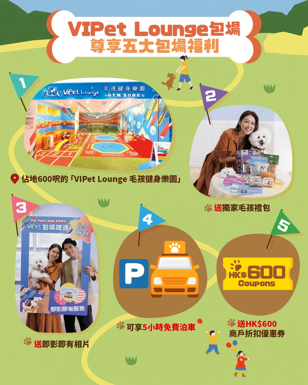Harbour North 北角匯 — The Point Gold members spend $250 to book VIPet Lounge, receive $600 coupon bundle plus 5 hours free parking.