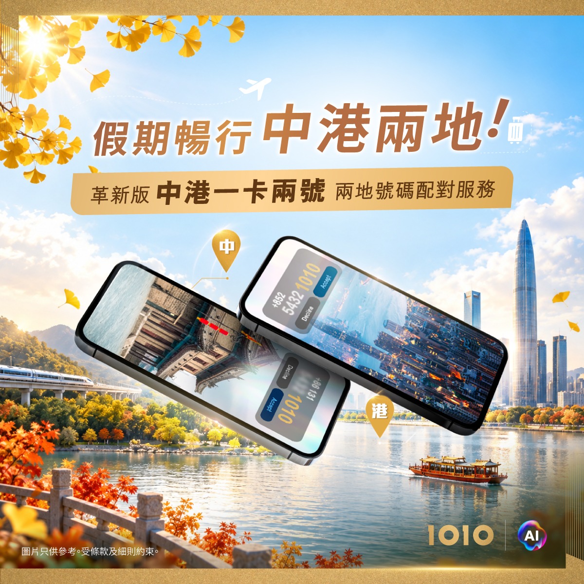 選用革新版中港一卡兩號服務，月費只需HK$29，可配對心水內地號碼。