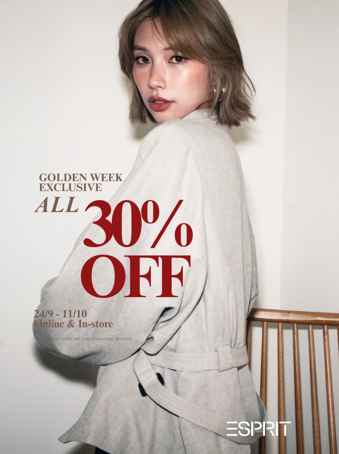All items 30% off Sept 24–Oct 11. VIP members enjoy stacked discounts: Black Card 15% + 30% off, Gold Card 5% + 30% off.