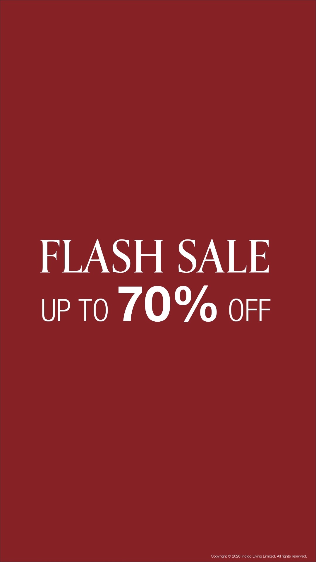 Up to 70% off furniture, home décor and selected items. Flash sale runs 1–12 October only.