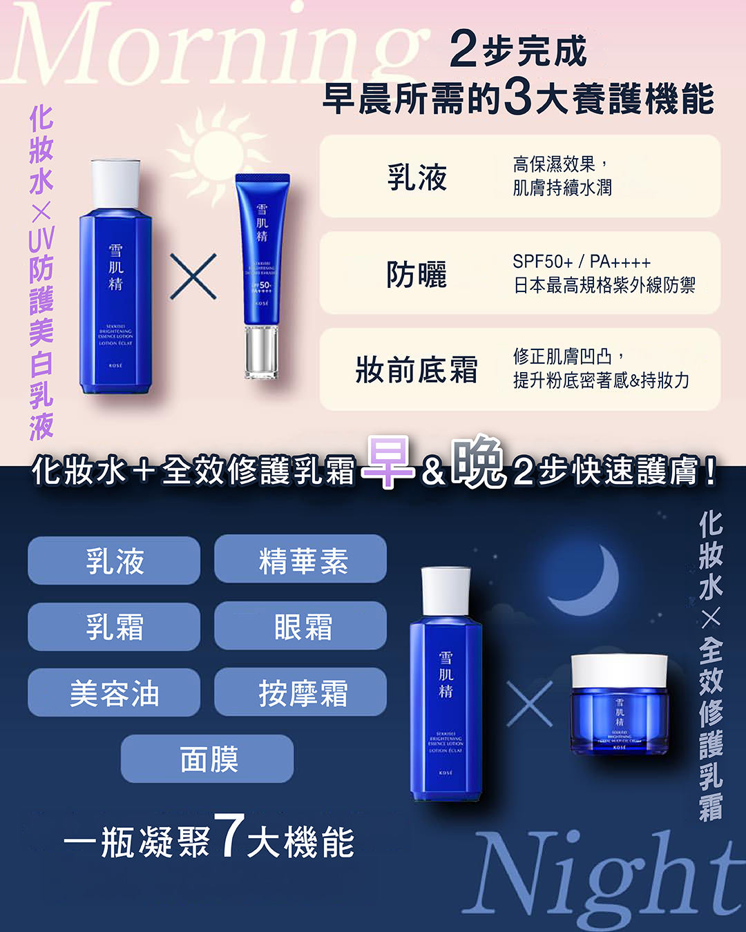 Spend HK$200 on KOSÉ products to receive a complimentary Sekkisei skincare set.