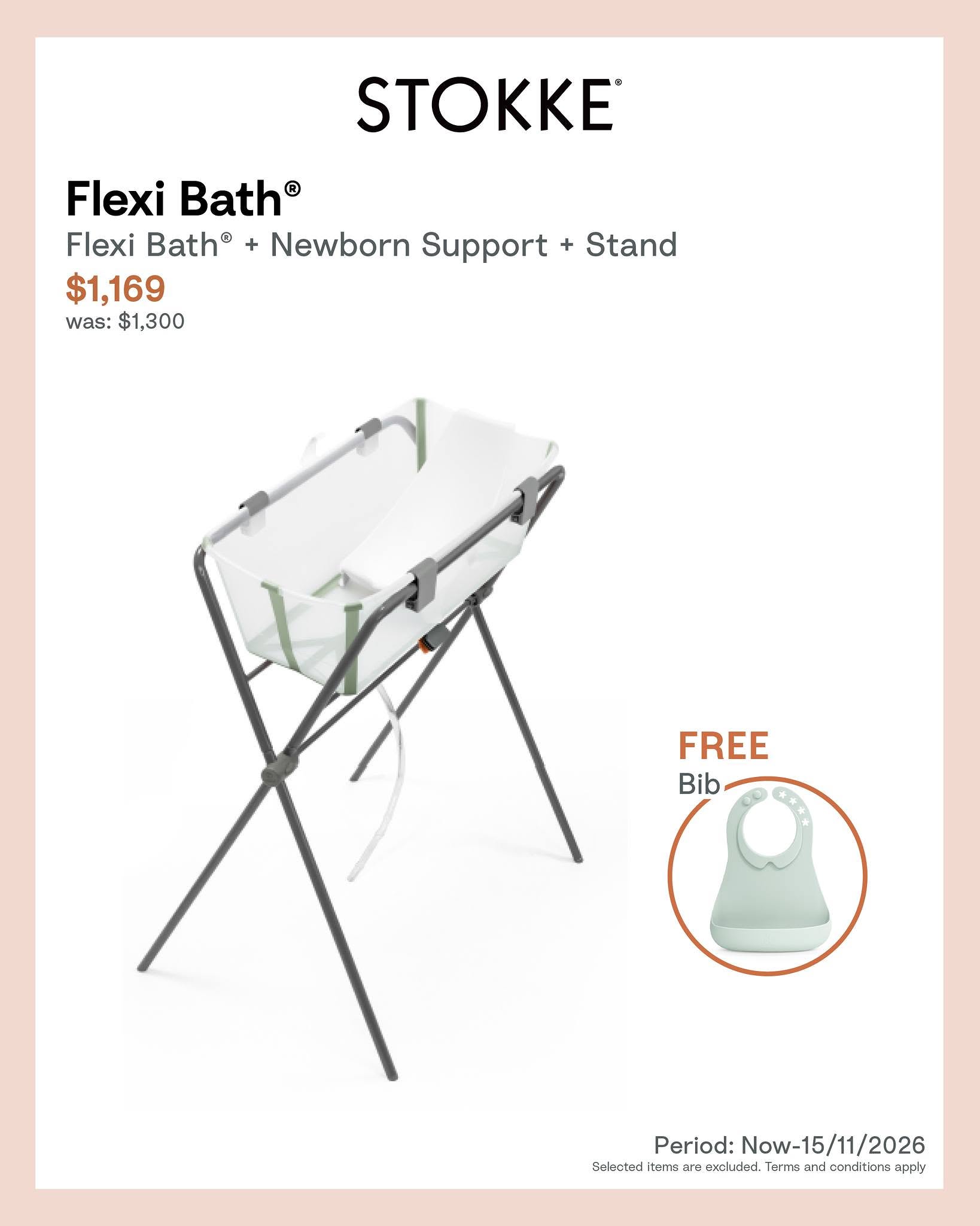 Mothercare Hong Kong — Limited-time offers on selected Stokke products (TrippTrapp, Nomi, YOYO, FlexiBath, Sleepi, Jetkids, MuTable) plus shopping privileges with Nighti bed pre-order.