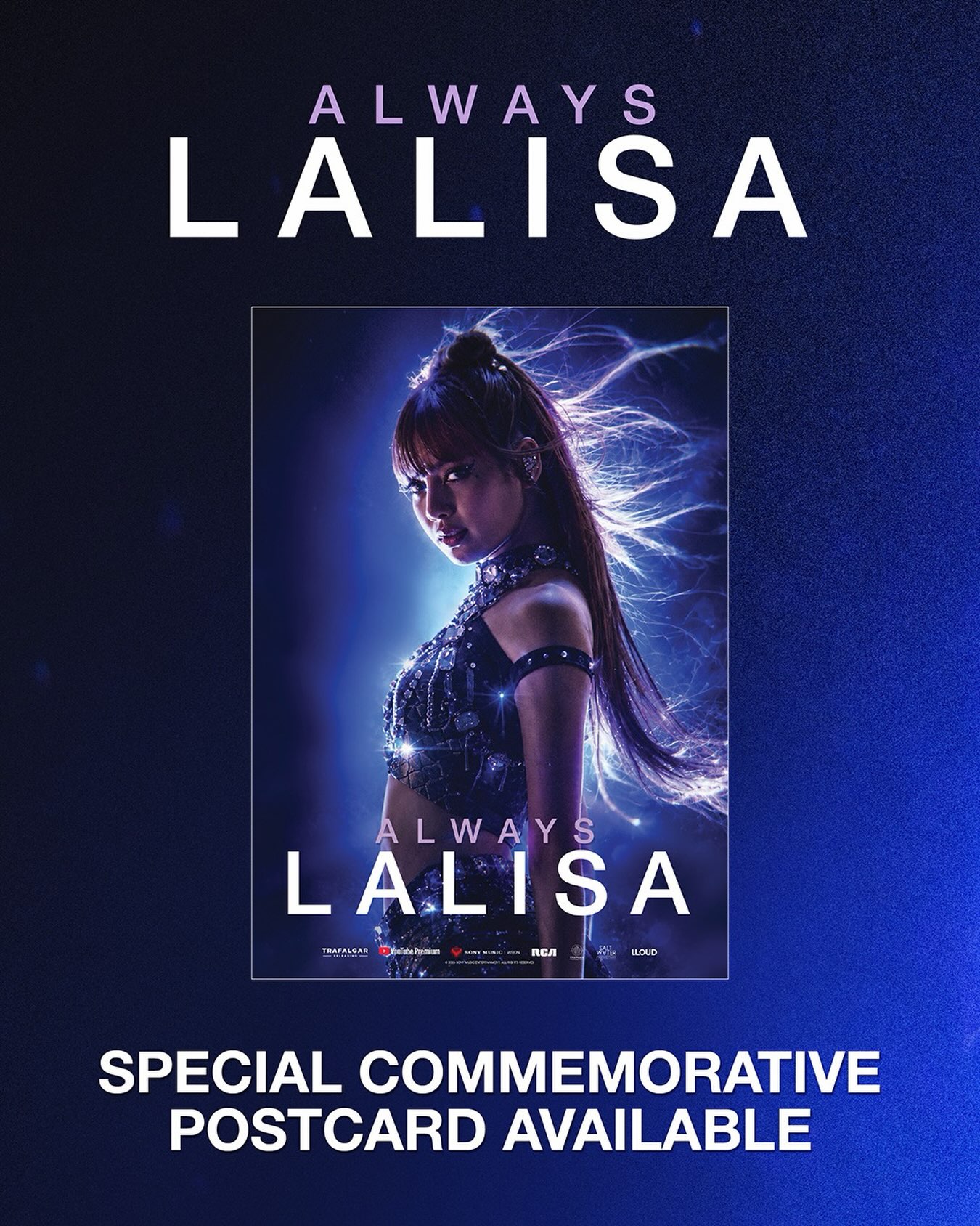 Get a limited edition commemorative postcard with purchase of Always Lalisa documentary ticket.