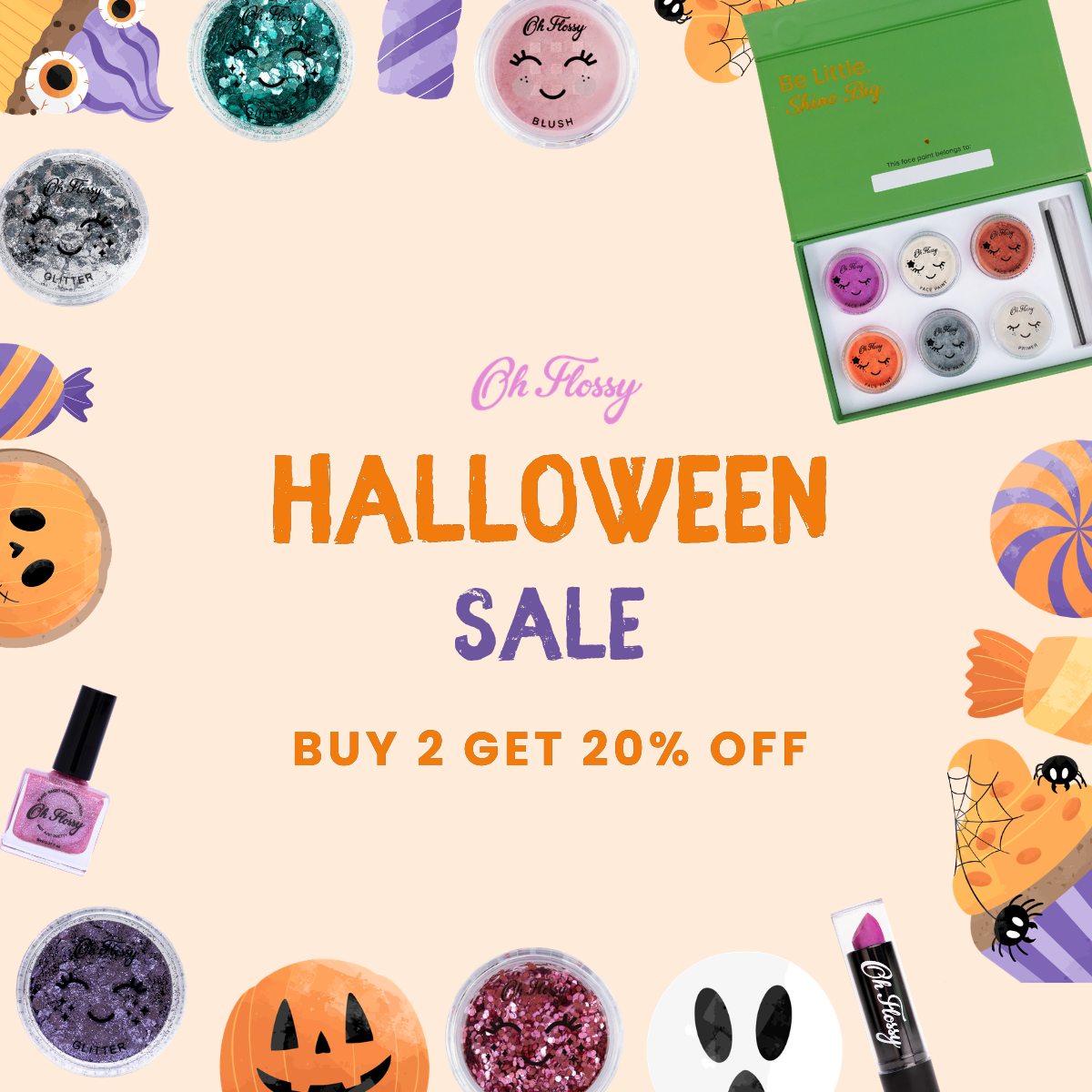Buy any 2 Oh Flossy products and enjoy 20% off.