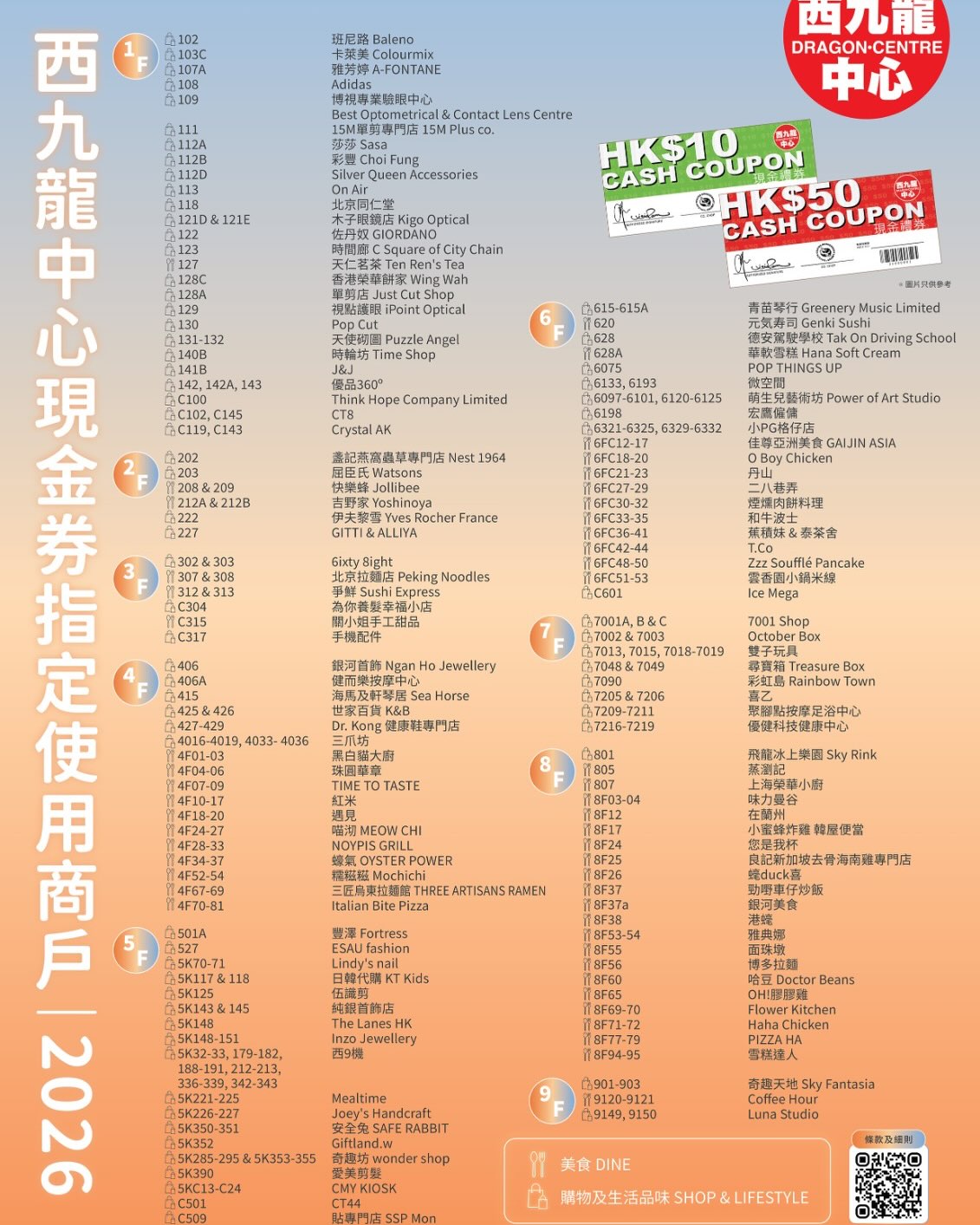 Dragon Center — Event registration with prizes including spinning tops and HK$2,200 cash vouchers usable at 100+ stores in Dragon Centre.