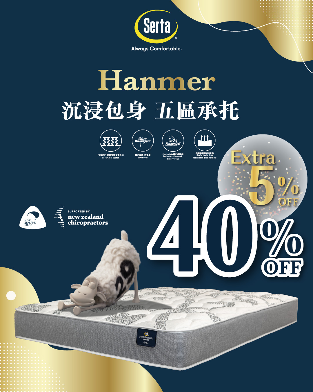 Serta 秋季家居好眠展於 HomeSquare 舉辦，精選床褥以優惠價限時發售，展期由10月12日至10月23日。