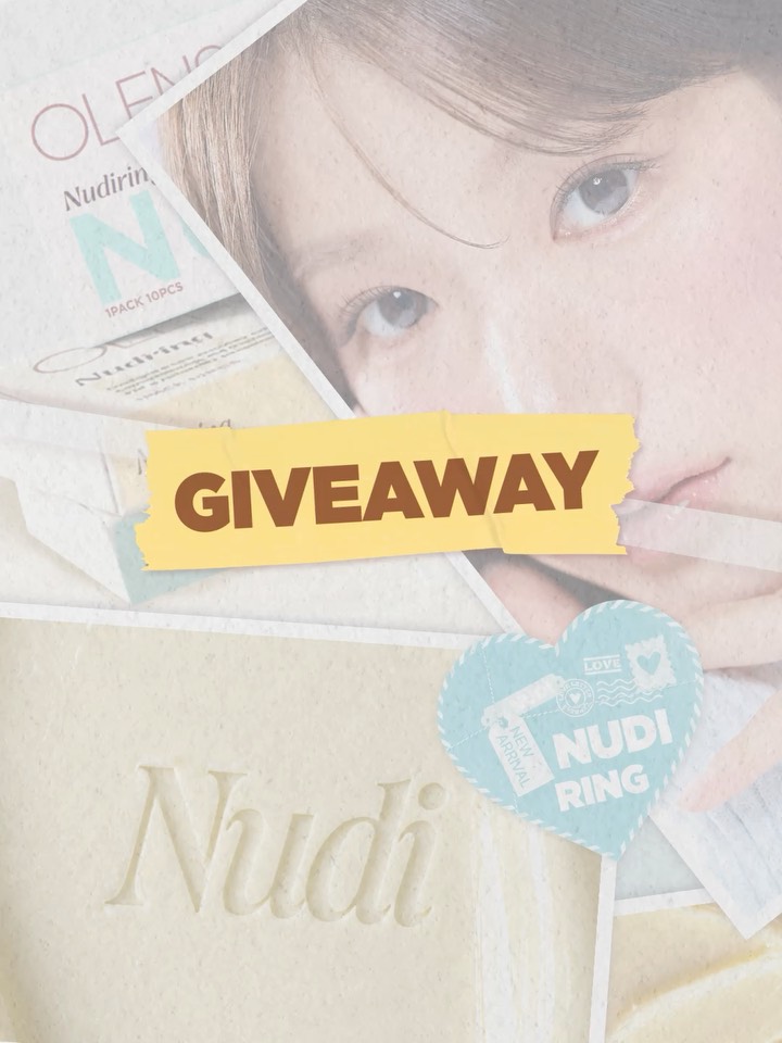 Free NudiRing 1Day contact lens box (10 pieces, choice of shade/power) for 10 lucky winners via giveaway.