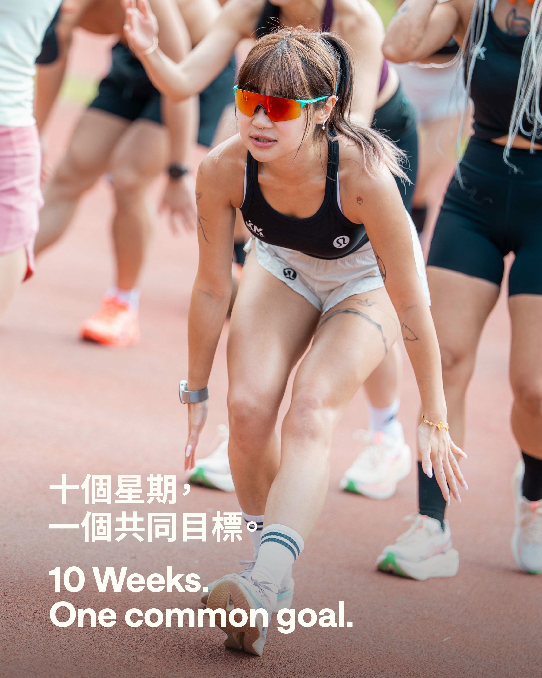 lululemon — 10-week marathon training program with free lululemon running outfit upon selection, plus bonus outfit for 70% attendance.