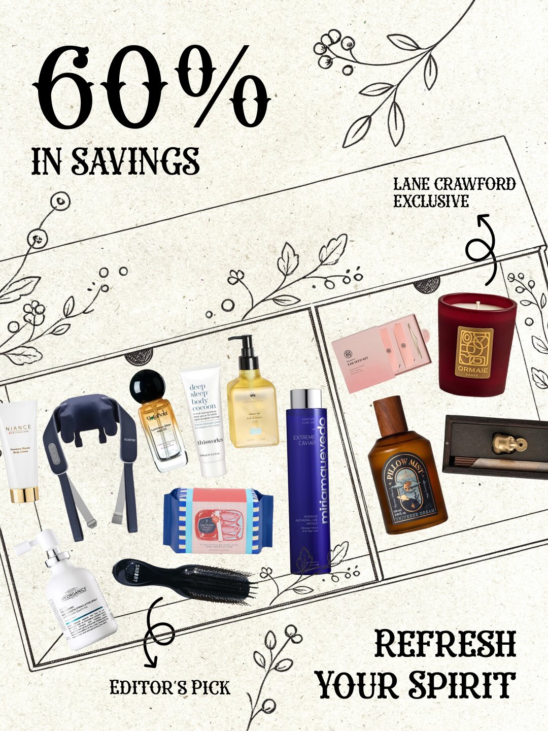 美妝日曆套裝含14件正裝產品，相比個別購買可節省逾60%。