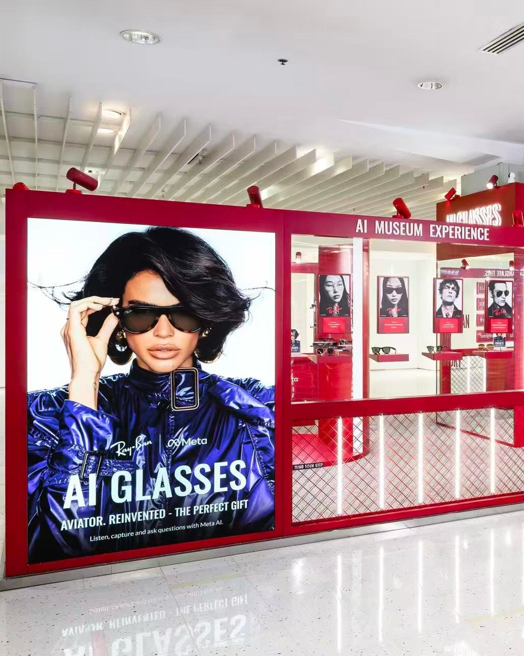 lenscrafters — Pop-up store with AI photo booth, free glasses-case engraving with purchase, and DIY bracelet workshop with select eyewear purchase.