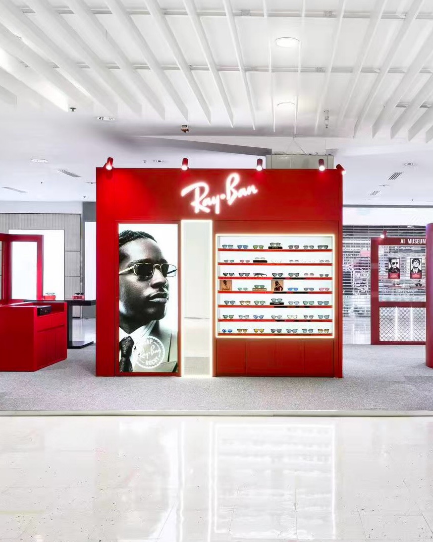 lenscrafters — Pop-up store with AI photo booth, free glasses-case engraving with purchase, and DIY bracelet workshop with select eyewear purchase.