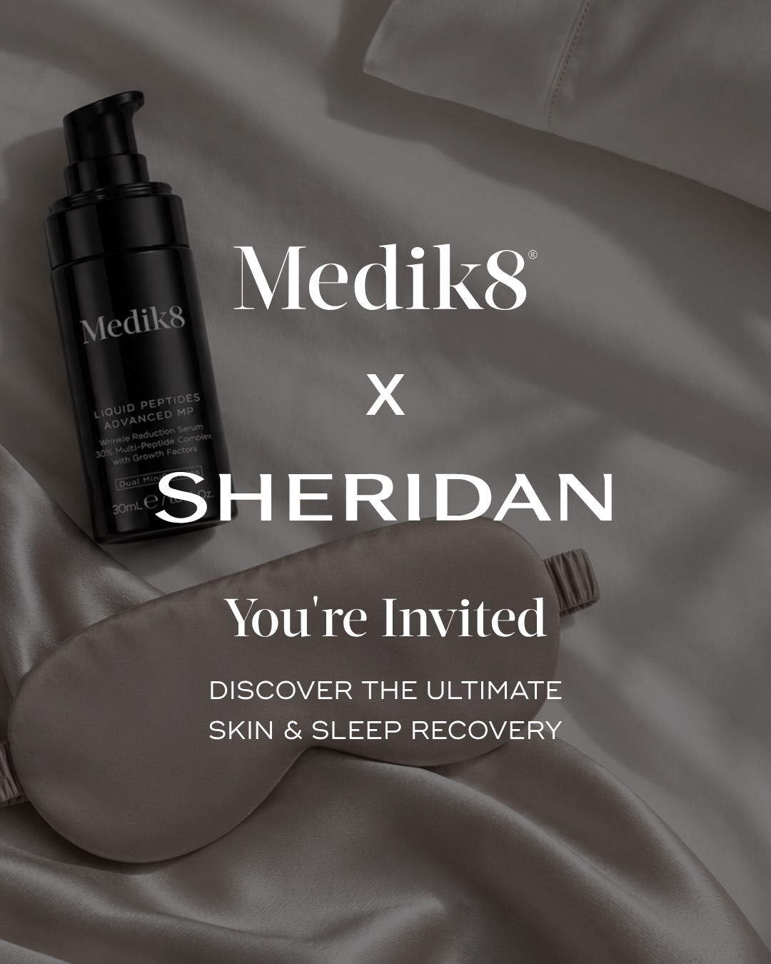 Spend HK$100+ in-store to receive free Medik8 Liquid Peptides Advanced MP and Sheridan Lanham Silk Eye Mask (total value HK$222.99). Limited to first 50 customers.