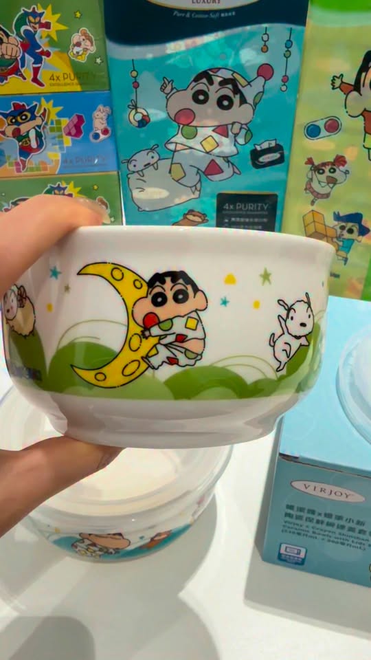 HKTVMall — Spend HKD 238+ get free tissues and Shin-chan ceramic bowl set; spend HKD 398+ get additional toilet paper boxes.