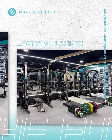 24/7 fitness — Free trial experience available for new members at the new Sham Shui Po branch opening July 15th.
